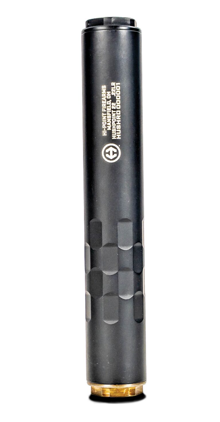 HI POINT HUSH-POINT .22 RIM-FIRE SUPPRESSOR, MONOCORE – HARD ANODIZED, 1/2X28 DIRECT THREAD BASE HI POINT HUSH-POINT .22 RIM-FIRE SUPPRESSOR, MONOCORE – HARD ANODIZED, 1/2X28 DIRECT THREAD BASE