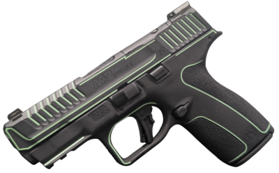 SMITH & WESSON M&P 9 SHIELD X NTS BLACK/LIME GREEN PISTOL 3.6″ N.S. 1-13RD, 1-15RD MAG