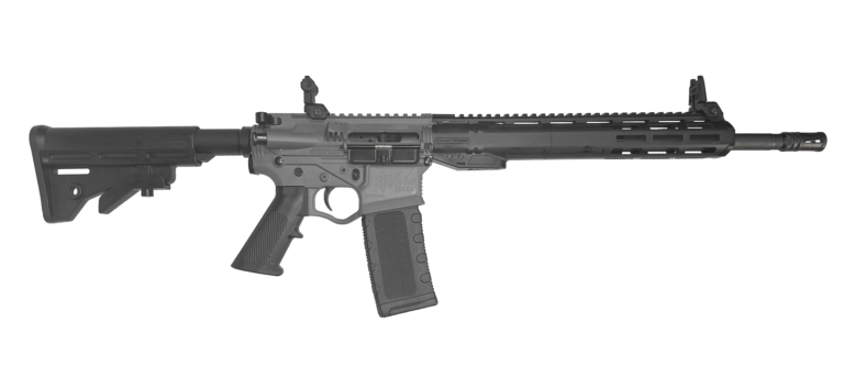 ATI ALPHA MAXX 5.56 RIFLE 16″ HBAR BBL, 13″ HANDGUARD SNIPER GREY, FLIP UP 1-30RD MAG