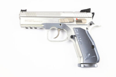 CZ SHADOW II COMPACT INDUSTRIAL SERIES 9MM PISTOL SILVER 4″ 2-15RD MAGS