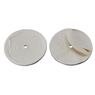 MUSLIN WHEELS MUSLIN POLISH WHEEL, STITCHED, 6” X 3/8” THICK, 1/2” ARBOR