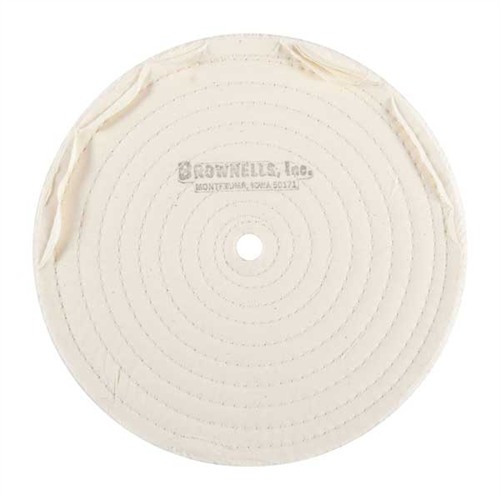 MUSLIN WHEELS MUSLIN POLISH WHEEL, STITCHED, 8” X 3/8” THICK, 1/2” ARBOR MUSLIN WHEELS MUSLIN POLISH WHEEL, STITCHED, 8” X 3/8” THICK, 1/2” ARBOR