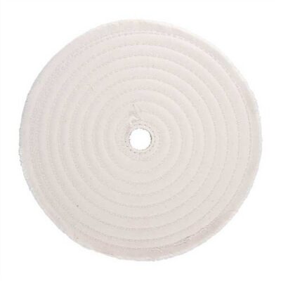 MUSLIN WHEELS MUSLIN POLISH WHEEL, STITCHED, 8” X 3/8” THICK, 3/4” ARBOR