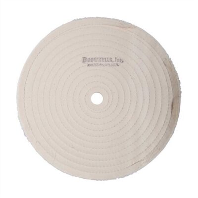 MUSLIN WHEELS MUSLIN POLISH WHEEL, STITCHED, 10” X 3/8” THICK, 3/4” ARBOR