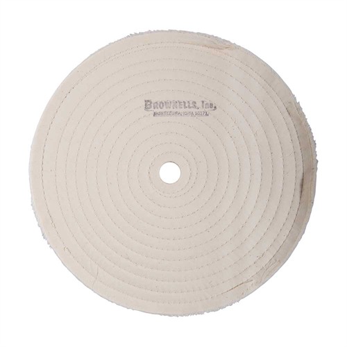 MUSLIN WHEELS MUSLIN POLISH WHEEL, STITCHED, 10” X 3/8” THICK, 3/4” ARBOR MUSLIN WHEELS MUSLIN POLISH WHEEL, STITCHED, 10” X 3/8” THICK, 3/4” ARBOR