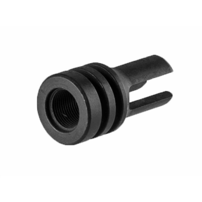 AR-15 EARLY 3 PRONG FLASH HIDER 22 CAL EARLY 3 PRONG 22 CALIBER FLASH HIDER, 1/2”-28, STEEL, BLACK AR-15 EARLY 3 PRONG FLASH HIDER 22 CAL EARLY 3 PRONG 22 CALIBER FLASH HIDER, 1/2”-28, STEEL, BLACK