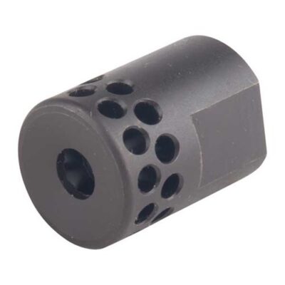 AR-15 SHORT MUZZLE BRAKE 22 CALIBER SHORT MUZZLE BRAKE 22 CALIBER 1/2-28 STEEL BLACK