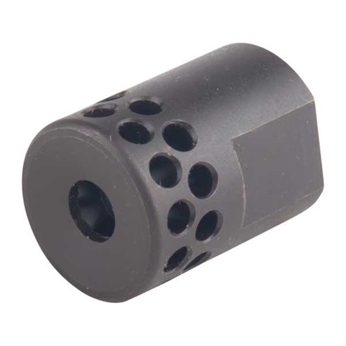 AR-15 SHORT MUZZLE BRAKE 22 CALIBER SHORT MUZZLE BRAKE 22 CALIBER 1/2-28 STEEL BLACK