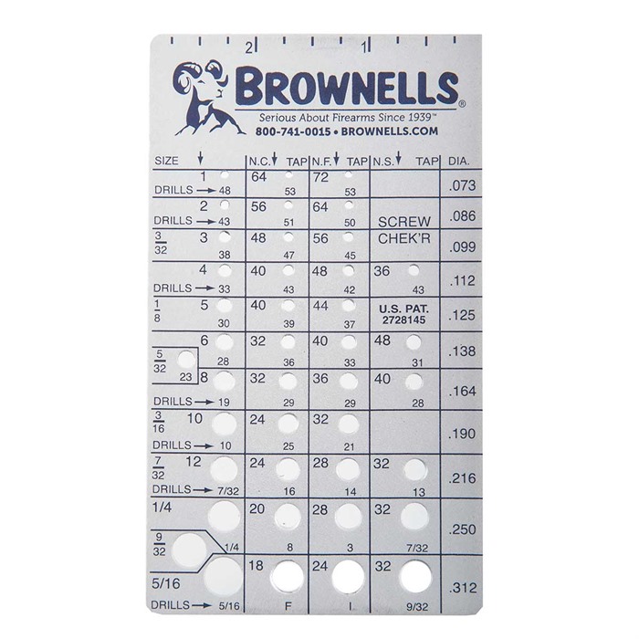 BROWNELL’S SCREW CHEK’R U.S. SCREW CHEK’R STEEL BROWNELL’S SCREW CHEK’R U.S. SCREW CHEK’R STEEL