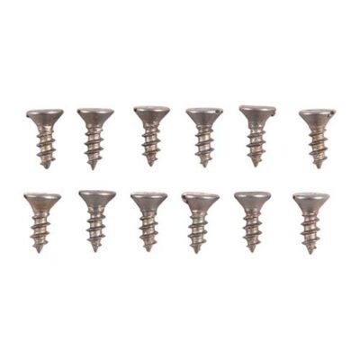 UNPLATED STEEL FLAT HEAD WOOD SCREW KIT 2X1/4” STEEL FLAT HEAD WOOD SCREWS BLUED 12 PACK