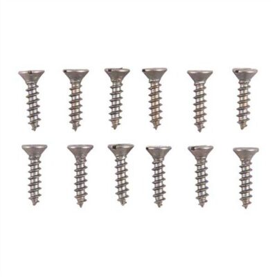 UNPLATED STEEL FLAT HEAD WOOD SCREW KIT 2X3/8” STEEL FLAT HEAD WOOD SCREWS BLUED 12 PACK