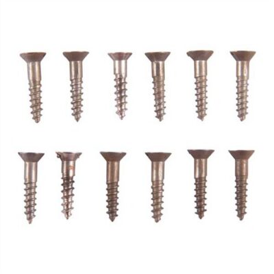 UNPLATED STEEL FLAT HEAD WOOD SCREW KIT 3X1/2” STEEL FLAT HEAD WOOD SCREWS BLUED 12 PACK