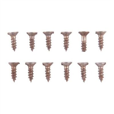 UNPLATED STEEL FLAT HEAD WOOD SCREW KIT 4X3/8” STEEL FLAT HEAD WOOD SCREWS BLUED 12 PACK
