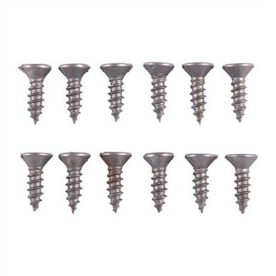 UNPLATED STEEL FLAT HEAD WOOD SCREW KIT 6X1/2” STEEL FLAT HEAD WOOD SCREWS BLUED 12 PACK