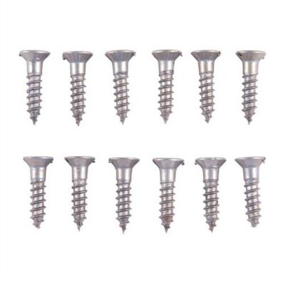 UNPLATED STEEL FLAT HEAD WOOD SCREW KIT 6X5/8” STEEL FLAT HEAD WOOD SCREWS BLUED 12 PACK