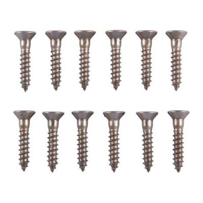 UNPLATED STEEL FLAT HEAD WOOD SCREW KIT 6X3/4” STEEL FLAT HEAD WOOD SCREWS BLUED 12 PACK
