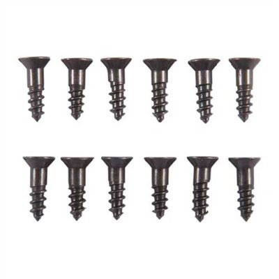 UNPLATED STEEL FLAT HEAD WOOD SCREW KIT 8X5/8” STEEL FLAT HEAD WOOD SCREWS BLUED 12 PACK