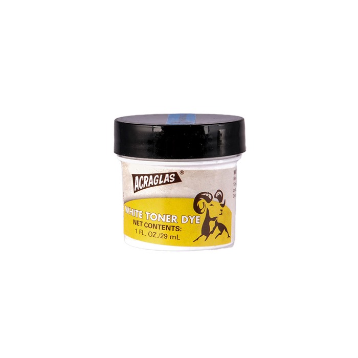 ACRAGLAS~ DYES ACRAGLAS DYE, WHITE TONER, 1OZ ACRAGLAS~ DYES ACRAGLAS DYE, WHITE TONER, 1OZ