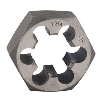 AR-15/M16 RECEIVER TAPS & DIES HEX DIE 1”DIA, 3/16”-16 TPI FOR AR-15/M16