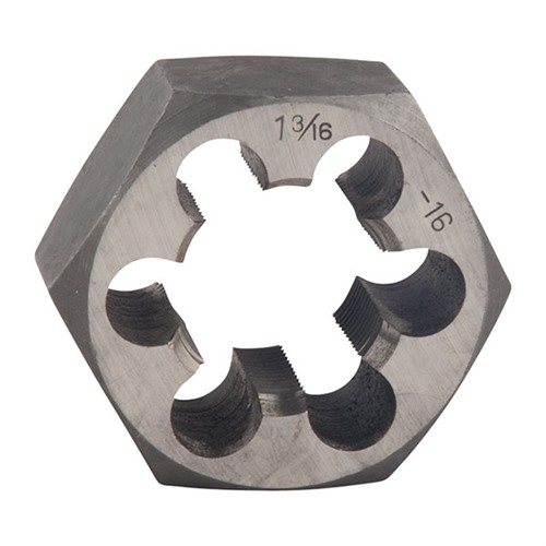 AR-15/M16 RECEIVER TAPS & DIES HEX DIE 1”DIA, 3/16”-16 TPI FOR AR-15/M16 AR-15/M16 RECEIVER TAPS & DIES HEX DIE 1”DIA, 3/16”-16 TPI FOR AR-15/M16