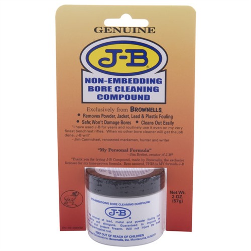 J-B~ NON-EMBEDDING BORE CLEANING COMPOUND J-B BORE CLEAING COMPOUND 2OZ 12 PACK J-B~ NON-EMBEDDING BORE CLEANING COMPOUND J-B BORE CLEAING COMPOUND 2OZ 12 PACK