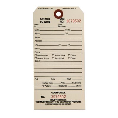 SINGLE STUB CLAIM CHECKS SINGLE STUB CLAIM CHECKS, CC-1, 100 PACK