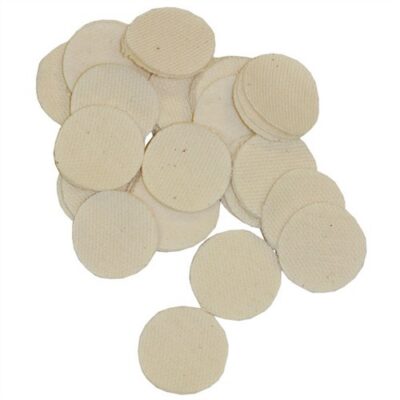 REALLY HEAVY DUTY SQUARE 100% COTTON PATCHES HEAVY DUTY COTTON ROUND PATCHES, 1.25”/.30-.35 CAL, 1000 PK