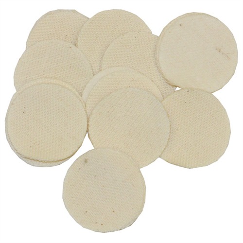 REALLY HEAVY DUTY SQUARE 100% COTTON PATCHES HEAVY DUTY COTTON ROUND PATCHES, 1.5”/.35-.40 CAL, 100 PACK