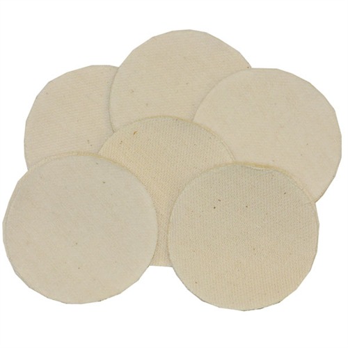 REALLY HEAVY DUTY ROUND 100% COTTON FLANNEL PATCHES HEAVY DUTY COTTON ROUND PATCHES, 2.75”/20-12GA, 100 PACK