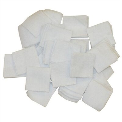 SQUARE 100% COTTON FLANNEL CLEANING PATCHES SQUARE COTTON PATCHES, .875”, .17 CALIBER, 1000 PACK
