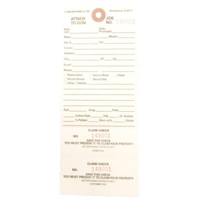 DOUBLE STUB CLAIM CHECKS DOUBLE-STUB CLAIM CHECKS, 500 PACK