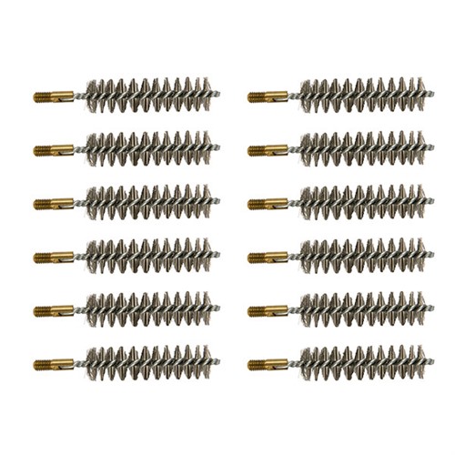 STANDARD LINE STAINLESS STEEL MUZZLELOADER RIFLE BORE BRUSHES STANDARD LINE BRUSH, .54 CALIBER MUZZLELOADER, SS, 12 PACK
