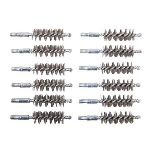 STANDARD LINE STAINLESS STEEL HANDGUN BORE BRUSHES STANDARD LINE BRUSH, 10MM/.40/.41 CAL HANDGUN, SS, 12 PACK