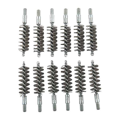 STANDARD LINE STAINLESS STEEL HANDGUN BORE BRUSHES STANDARD LINE BRUSH, .44/.45 CALIBER HANDGUN, SS, 12 PACK