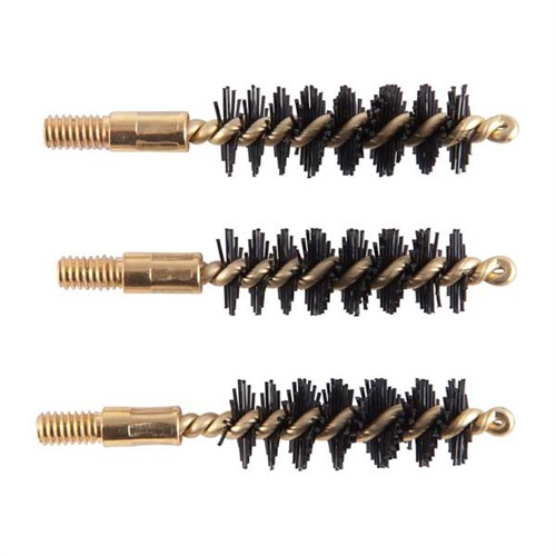 HEAVY WEIGHT NYLON HANDGUN BORE BRUSHES HEAVY WEIGHT BRUSH, NYLON, 9MM/.38/.357 CAL PISTOL, 3 PACK