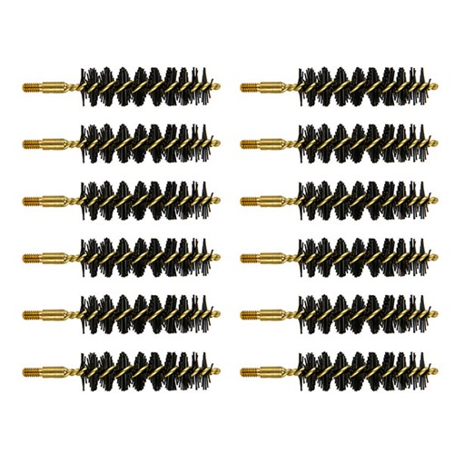HEAVY WEIGHT NYLON MUZZLELOADER RIFLE BORE BRUSH HEAVY WEIGHT BRUSH, NYLON, .58 CALIBER MUZZLELOADER, 12 PACK