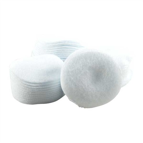 ROUND 100% COTTON FLANNEL CLEANING PATCHES ROUND COTTON FLANNEL PATCHES,2.25”, .35 CAL/20 GA, 100 PACK