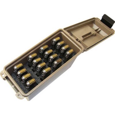 TACTICAL HANDGUN MAGAZINE CANS TACTICAL MAG CAN SINGLE-STACK 1911 9MM LUGER 16-MAG TAN