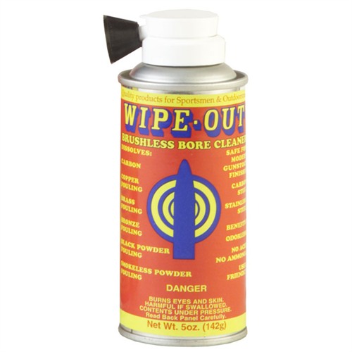 WIPE-OUT BRUSHLESS FOAMING BORE CLEANER 5OZ AEROSOL WIPE-OUT FOAMING BORE SOLVENT WIPE-OUT BRUSHLESS FOAMING BORE CLEANER 5OZ AEROSOL WIPE-OUT FOAMING BORE SOLVENT