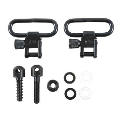 RIFLE SLING SWIVEL SETS 1-1/4” KIT INC SWIVELS W/MACH SCREW FRT STUD,WD SCRW RR STUD