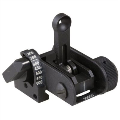 AR-15  USGI BACKUP IRON REAR SIGHT AR-15 FLIP-UP ADJ USGI BACKUP IRON REAR SIGHT BLACK