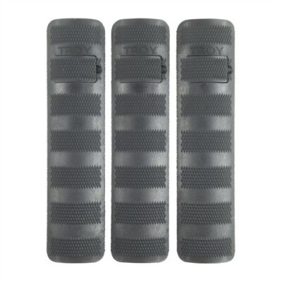 AR-15 PICATINNY BATTLE RAIL COVER 3-PK POLYMER BATTLE RAIL COVER 3-PK PICATINNY POLYMER BLACK 6”