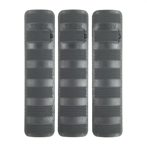 AR-15 PICATINNY BATTLE RAIL COVER 3-PK POLYMER BATTLE RAIL COVER 3-PK PICATINNY POLYMER BLACK 6”
