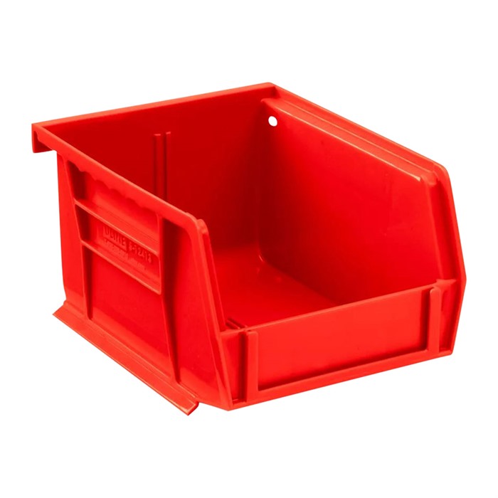 STACKABLE STORAGE BINS STACKABLE BULLET BIN, SMALL, RED STACKABLE STORAGE BINS STACKABLE BULLET BIN, SMALL, RED