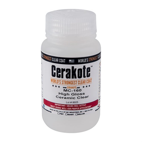 CERAKOTE MC-160 HIGH GLOSS CEREMIC CLEAR (AIR CURE) HIGH GLOSS CLEAR 4 OZ AIR CURE COATING CERAKOTE MC-160 HIGH GLOSS CEREMIC CLEAR (AIR CURE) HIGH GLOSS CLEAR 4 OZ AIR CURE COATING