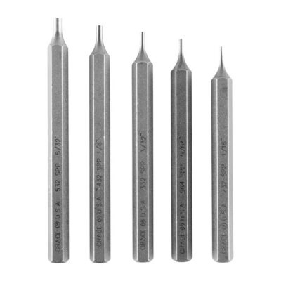 SHORT PIN PUNCH SET 5 PIECE SHORT PIN PUNCH SET