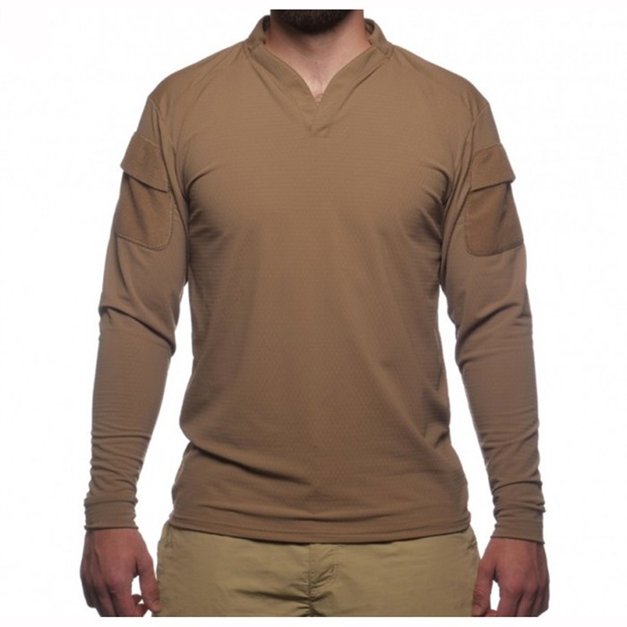 BOSS RUGBY SHIRT LONG SLEEVES BOSS RUGBY SHIRT LONG SLEEVE COYOTE BROWN MED