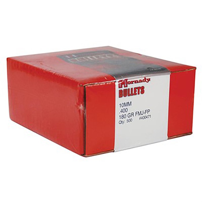 FMJ 10MM CALIBER (.400”) PISTOL BULLETS FMJ 10MM CALIBER (0.400”) 180GR FLAT NOSE 500/BOX FMJ 10MM CALIBER (.400”) PISTOL BULLETS FMJ 10MM CALIBER (0.400”) 180GR FLAT NOSE 500/BOX