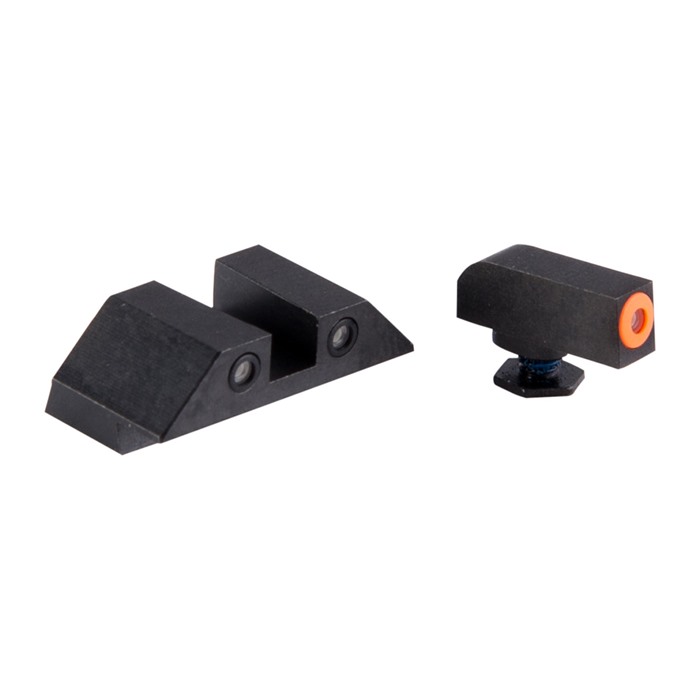 PERFECT DOT TRITIUM NIGHT SIGHTS FOR GLOCK~ GLOCK 17/19/33/46 ORANGE FRONT & BLACK SQUARE NOTCH REAR PERFECT DOT TRITIUM NIGHT SIGHTS FOR GLOCK~ GLOCK 17/19/33/46 ORANGE FRONT & BLACK SQUARE NOTCH REAR