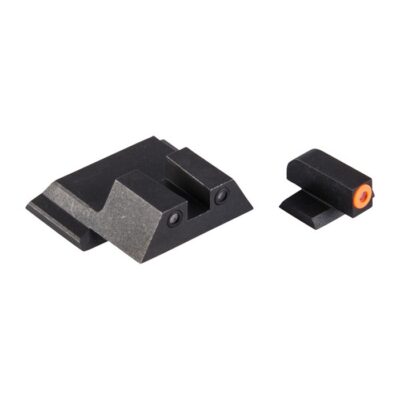 PERFECT DOT TRITIUM NIGHT SIGHTS FOR SMITH & WESSON S&W M&P M2.0, SD9/40 ORANGE FRONT & BLK SQUARE NOTCH REAR